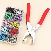 라라공방 심플펀칭기+똑딱이 컬러단추100P세트+보관케이스 세트, 1개