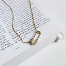 옷핀목걸이 WTLTC 여성을위한 섬세한 CZ 안전 핀 초커 목걸이 925 스털링 슬라이버 작은 최소 계층화 된 연인 보석