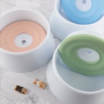데코와바 강아지 고양이 급수기 물그릇 1200ml, 블루, 1개