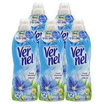 버넬 프레쉬모닝 용기 900mlx5개 고농축 퍼실 섬유린스 미세플라스틱없는 섬유유연제, 프레쉬향, 5개