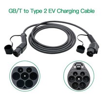 전기차가정용충전기 과금형콘센트 EV 충전 케이블 32a 22kw GBT 타입 2 공용 충전기 적합한 중국 자동차 EU 표준 스테이션, 32A 22kw GBT to T2