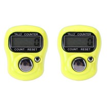3차원측정기 3차원 미니 마커 및 행 손가락 카운터 LCD 전자 디지털 탈리 바느질 뜨개질 도구, 14 2PCS Yellow