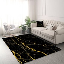 사계절 특대형 대형 러그 카페트 거실카페트 Blessliving marble area rug for living room 모던 골드 반짝이 블랙 대리석 스톤 센터 러그 유행 매트