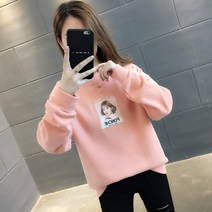키작은여자옷 일찍이 가을옷 핑크맨투맨 미시코트 봄가을 얇은 유럽 상품 상의 2386807919