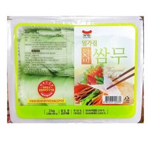 [더착한푸드]일가집 와사비 쌈무 3K 식자재마트 대용량 업소용 와사비쌈무 무쌈 반찬 와사비무쌈