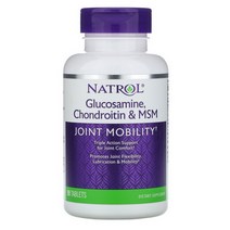 Natrol 나트롤 글루코사민 콘드로이친 MSM 90정 복용법, 1팩