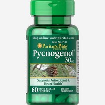 Puritans Pride 퓨리탄프라이드 피크노제놀 30mg Pycnogenol 60정