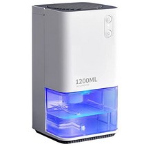 Upenjok 제습기 322평방피트 1200ml(40온스) 물탱크 조용한 가정용 소형 제습기 7가지 다채로운 LED 자동 꺼짐 침실 욕실 RV 옷장용 미니, KW-CS01 신제품