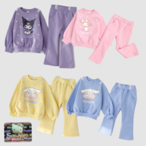 마이쮸 아동상하복 산리오기모상하세트 남여아공용 산리오맨투맨 유아 주니어상하 남매자매