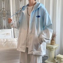 오버핏 그라데이션 후드집업 캐주얼 자켓 남여공용 봄 가을
