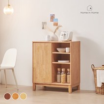 홈인홈 세컨하우스 선반 도어 수납장 800 E_J211, 오렌지우드