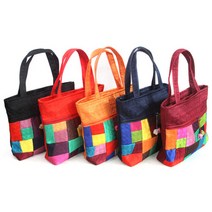 [박씨상방] 고급 누비 조각보가방, 주황