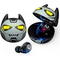 Togetface 블루투스 무선 헤드셋 블랙 트루 와이어리스 이어버드 안드로이드용 마이크 포함 IPX5 방수 3, 10 Iron boy