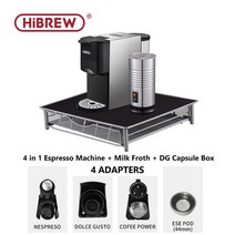 더치커피 메이커 콜드브루 드립스테이션 HiBREW 커피 머신 4in1 다중 캡슐 에스프레소 돌체 밀크 amp 네스프레소 ESE 포드 파우더 스테인리스 금속 Outook H3, H3 M2 DGbox+EU