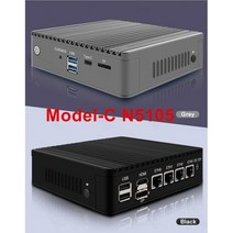 2022 2.5G 소프트 라우터 11th 펜티엄 N6005 N5105 4 인텔 i226 Nics 2 * NVMe DDR4 팬리스 미니 PC 방화벽 기기 VPN 서버, CN, No Ram No Storage + 미국, ModelC Celeron N5105