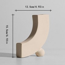 북유럽 인 세라믹 꽃병 홈 장식 장식품 공예 채식주의 세라믹 꽃 냄비 아트 꽃병 홈 장식 장식 선물, 3-타자