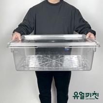 대형 식재료보관통 야채박스 (PC PE 재질), PC(투명), 중(65L)(660x450x300)