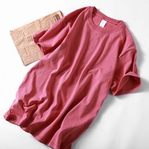 반팔라운드넥티 일손 한벌 280 g 무게 하이 즈 면 티셔츠 남성 노소 모두 적합함 솔리드 무지 이지 2096454448