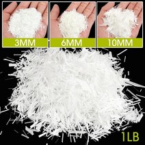 3/4/6mm 유리 섬유 GFRC Choped Strands 콘크리트 시멘트 조리대 용 1 LB, [03] 10mm 500g