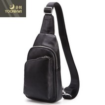 윤휘 남성 소가죽가방 메신저 슬링백 6096