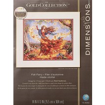 Dimensions Gold Collection 카운트 십자수 키트 오리엔탈 스플렌더 18개 베이지 아이다 30.5cm x 35.4cm(12 x 14 인치), Fall Fairy