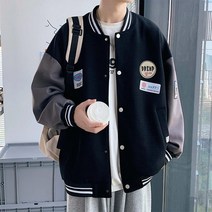 남자 바시티자켓 스타디움 잠바 야구 점퍼 대학생 과잠 루즈핏 B