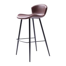 스탠딩 바의자 술집 업소용 가죽 프론트 모던 호텔, 호스 블랙 앉은키 55cm [고가]