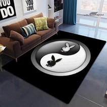 플레이보이 로고 미끄럼 방지 주방 욕실 세탁실 카펫 거실 침실 바닥 매트 야외 러그 공간, 주황색+160cm x 230cm