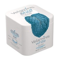 Velamints 벨라민트 화이트 츄잉껌 슈가 프리 40g 8팩 페퍼민트 Velamints White Gum - Sugar Free