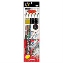 해동 HA-1862 고등어 삼치 레인보우 어피카드 5단 고등어 삼치 카드채비 묶음바늘, 1개