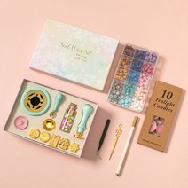 빈티지 왁스 스탬프 세트 10 개/상자 가열 용광로 스푼 비즈 키트 결혼식 초대장 씰링 스탬핑 용융 DIY 공, 07 7