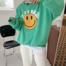 애플망고옷장 양기모 겨울 빅사이즈 오버핏 방긋 롱박스티 맨투맨