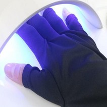 보호 장갑 네일아트 네일 젤 손등보 습 호장갑 아트 손보 용품 썬방지장갑 핑거장갑, 블랙067150DC