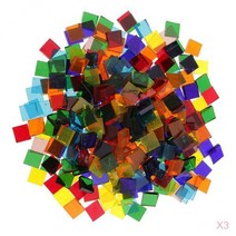 STK DIY 공예품 모자이크 타일 320g 모듬 된 색상 투명 유리 10x10mm, 1개