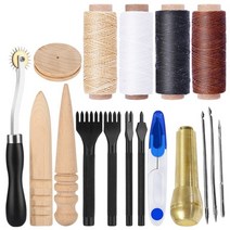가죽 공예 도구 Kaobuy 전문 키트 손 바느질 바느질 펀치 조각, 유형 2