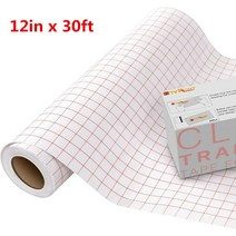 자동차열선시트 HTVRONT-멀티 사이즈 전송 테이프 파란색 빨간색 정렬 그리드 응용 종이 벽 유리 자동차, 04 12inX30ft Red grid