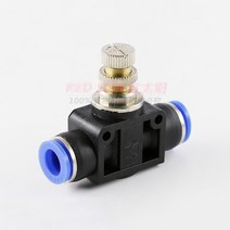 자동 공압 피팅 기류 조절기 6mm 8mm 10mm OD 호스 튜브 가스 유량 밸브 커넥터 공기 속도 제어 크레인, 04 LSA-10