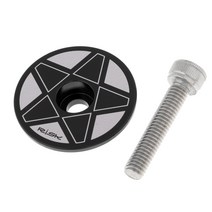 THE WAROOM SHOP CNC 자전거 도로 산악 자전거 28.6mm 헤드셋 스템 탑 캡, 블랙 스타, 알루미늄 합금