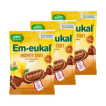 엠오이칼 허브사탕 목캔디 생강+레몬 75g X 3개 / Em-eukal Bonbons