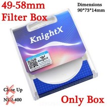 KnightX-FLD UV ND 스타 카메라 렌즈 필터 캐논 소니 니콘 500d d5300 사진 액세서리 2000d d70 400d 700d dslr 세트, 49-58mm Filter Box_49mm