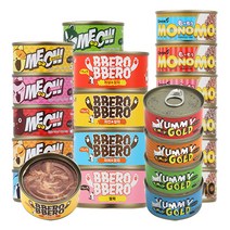 [24개세트] 미아오 캔 참치＋치킨 (노랑) 80g