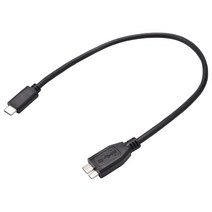 하드 드라이브 케이블 USB 3.1 유형-C Male To 3.0 Micro-B 데이터 태블릿 폰용, [01] Black