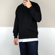 아이케이 남녀공용 빅사이즈 쭈리 무지 맨투맨 M-4XL