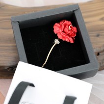 어버이날 선물 부토니에 카네이션 브로치 + 핸들케이스, 로맨틱카네이션