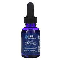 라이프 익스텐션 비타민 Vitamin D3 50 mcg 액상형 (2000 IU) 1 fl oz (29.57 ml) Cholecalciferol 콜리칼페시놀 mctoil