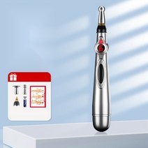 휴대용 전신 침술 경락 마사지 저주파펜 지압펜 경혈, 6기어 3헤드 + 침술 및 갈비뼈 + 레이저