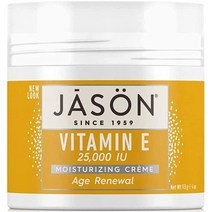 Jason 모이스처라이징 크림 비타민 E 25 000 에이지 리뉴얼 113g(4온스) 제이슨