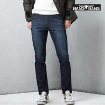 뱅뱅 남성 플리스 데님 본딩 기모팬츠 인디고