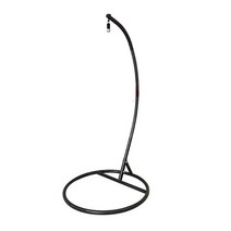 싱글 그네의자 실내 테라스 베란다 야외 전원주택 펜션 릴렉스 스윙체어 북유럽 인테리어, 블랙라운드프레임