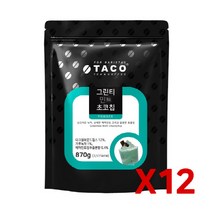 타코 그린티 민트초코칩 870g 1박스(12개), 단품